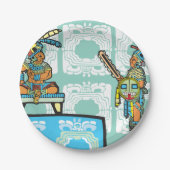 Mayan Warrior en King Papieren Bordje (Voorkant)