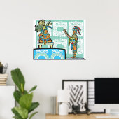 Mayan Warrior en King Poster (Thuiskantoor)