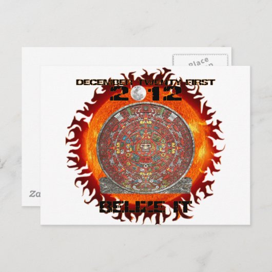 Mayan Zon Briefkaart (Voorkant / Achterkant)