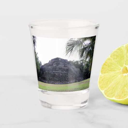 Mayanische herinneringen shot glas (Voorkant)