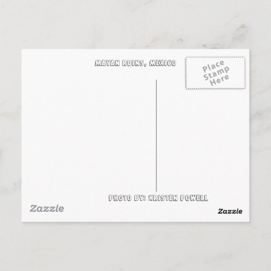 mayanruins briefkaart (Achterkant)