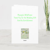 Mayapple Dank U Huwelijkskaart Bedankkaart (Achterkant)