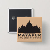 Mayapur is mijn Button van het Verdienste (Voorkant /achterkant)