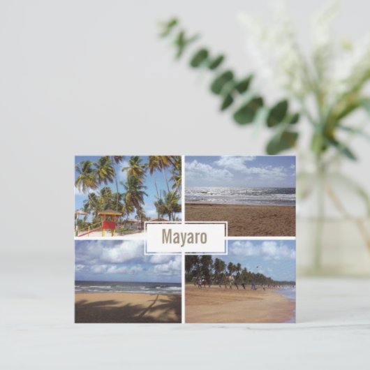 Mayaro Beach Collage (met meerdere uitzichten) Bri Briefkaart (Staand voorkant)
