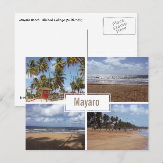 Mayaro Beach Collage (met meerdere uitzichten) Bri Briefkaart (Voorkant / Achterkant)