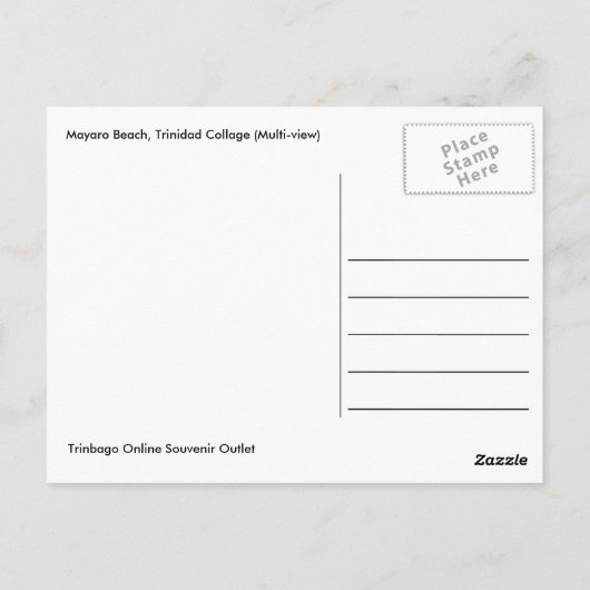 Mayaro Beach Collage (met meerdere uitzichten) Bri Briefkaart (Achterkant)