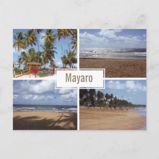 Mayaro Beach Collage (met meerdere uitzichten) Bri Briefkaart (Voorkant)