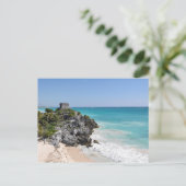 Mayaruïnes in Tulum Mexico Briefkaart (Staand voorkant)