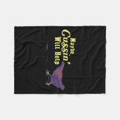 Maybe Cussin Will Help Funny Chicken Fleece Deken (Voorkant (Horizontaal))