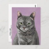 Maybelle the Grey Tabby Cat Briefkaart (Voorkant / Achterkant)