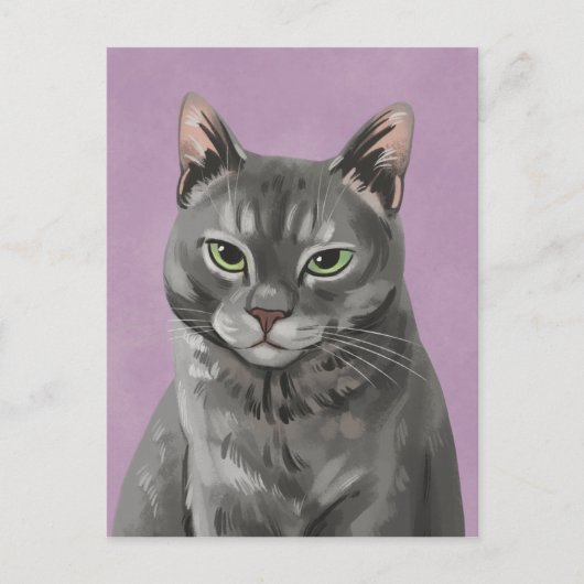 Maybelle the Grey Tabby Cat Briefkaart (Voorkant)