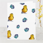 Maybelline Hatched Cloth Easter Napkins Kaart (Gele Bloem)