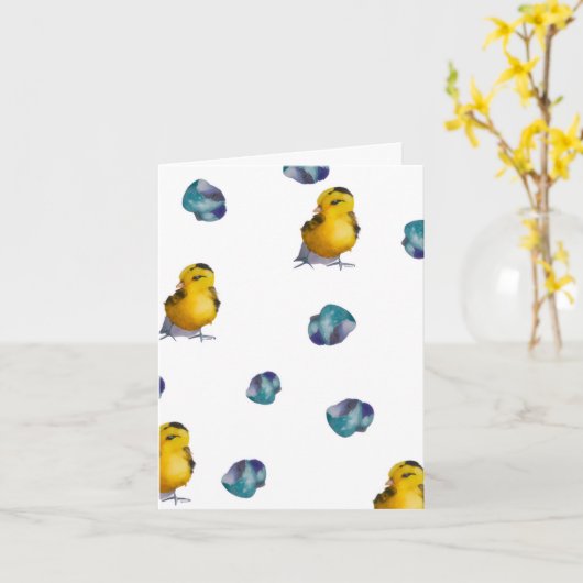 Maybelline Hatched Cloth Easter Napkins Kaart (Gele Bloem)