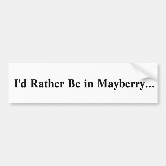 Mayberry Bumpersticker (Voorkant)