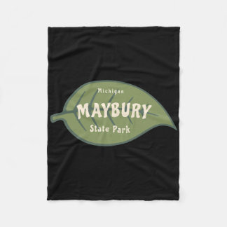 Maybury State Park Michigan Fall Leaves Vacation Fleece Deken