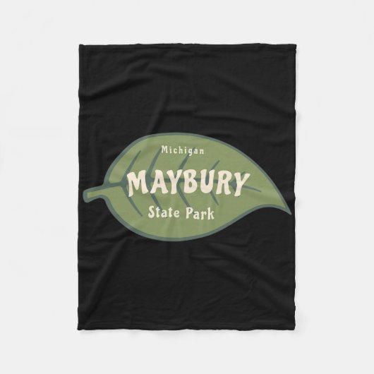 Maybury State Park Michigan Fall Leaves Vacation Fleece Deken (Voorkant)