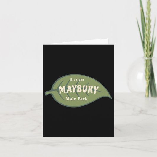 Maybury State Park Michigan Fall Leaves Vacation Kaart (Voorkant)