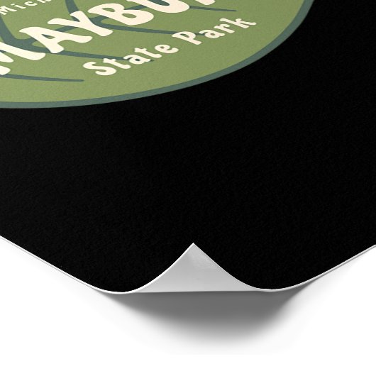 Maybury State Park Michigan Fall Leaves Vacation Poster (Hoek)