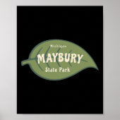 Maybury State Park Michigan Fall Leaves Vacation Poster (Voorkant)