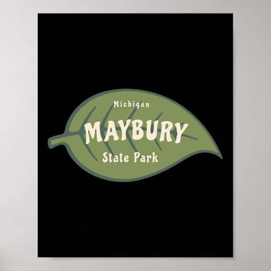 Maybury State Park Michigan Fall Leaves Vacation Poster (Voorkant)