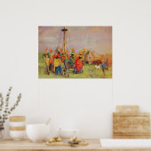 Mayday Dansend rond de Maypole. Poster (Keuken)