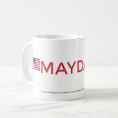 MAYDAY-Logo- EN American Flag Cup Koffiemok (Voorkant links)