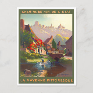 Mayenne France vintage Briefkaart