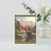 Mayenne France vintage Briefkaart (Staand voorkant)