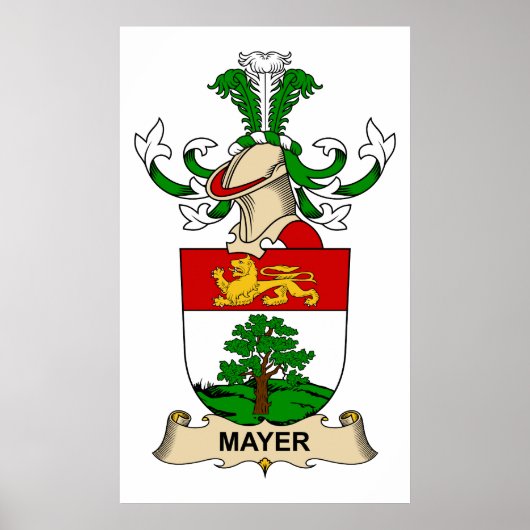 Mayer Family Crest Poster (Voorkant)