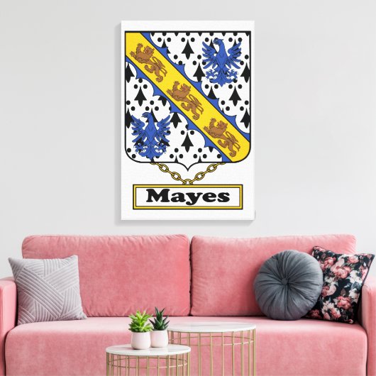 Mayes Family Crest Canvas Afdruk (Insitu (Woonkamer))