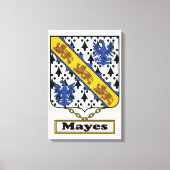 Mayes Family Crest Canvas Afdruk (Voorkant)