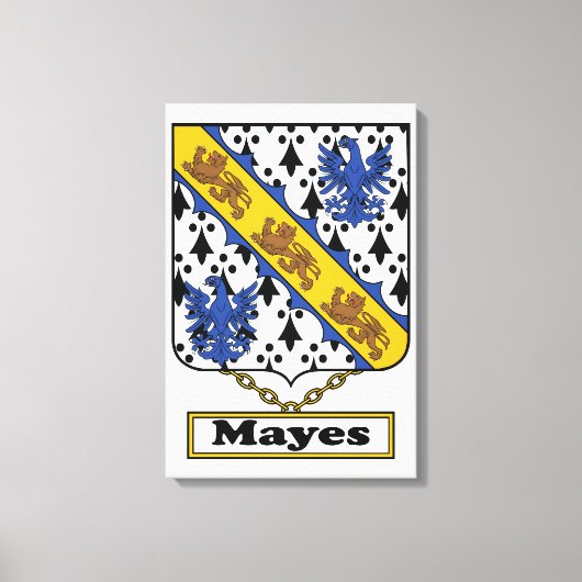 Mayes Family Crest Canvas Afdruk (Voorkant)