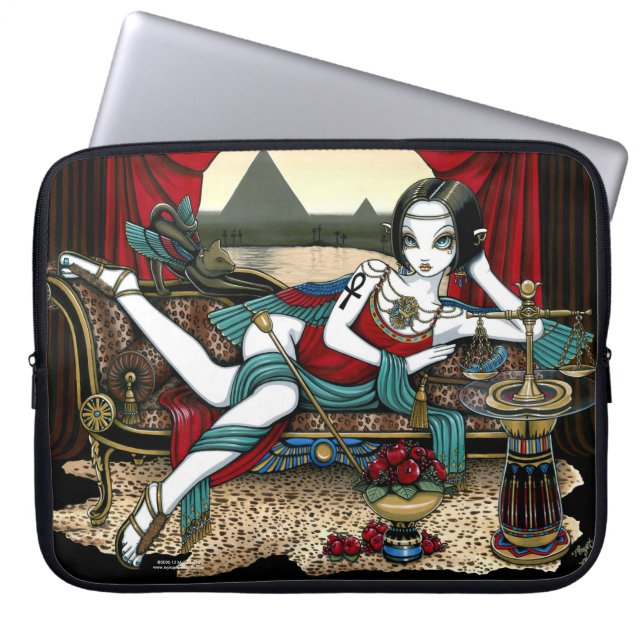 Mayet Egyptian Goddess Fantasy Laptop Sleeve 15-in (Voorkant)