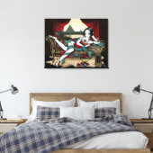 "Mayet" Egyptische godin verpakt Canvas Print (Insitu (Slaapkamer))