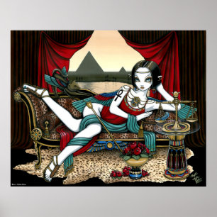 "Mayet" Poster in de Egyptische godin Pyramid Ange