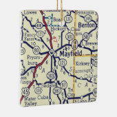 Mayfield KY  Map Keramisch Ornament (Rechts)