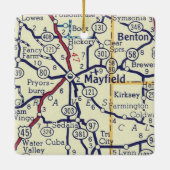 Mayfield KY  Map Keramisch Ornament (Achterkant)
