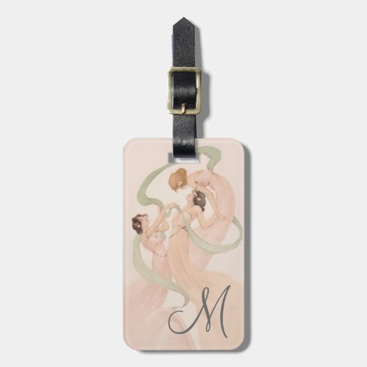  Mayflies Feminine Damas de Monogram Bagagelabel (Voorkant verticaal)
