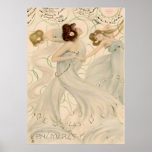 Mayflies II van Raphael Kirchner Poster (Voorkant)