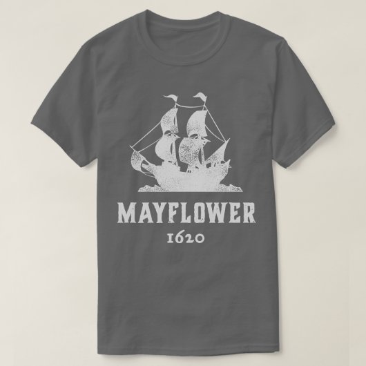 Mayflower 400th Jubileum Shirt 1620 Thanksgivin (Design voorkant)