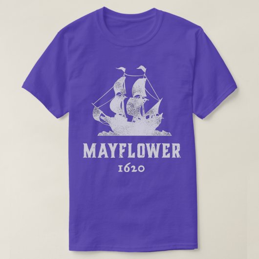 Mayflower 400th Jubileum Shirt 1620 Thanksgivin (Design voorkant)