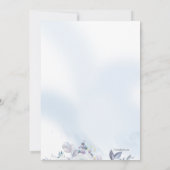 Mayflower Blue Wedding-uitnodigingen Kaart (Achterkant)