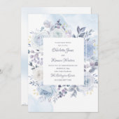 Mayflower Blue Wedding-uitnodigingen Kaart (Voorkant / Achterkant)