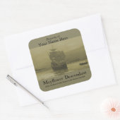 Mayflower Bookplate Vierkante Sticker (Envelop)