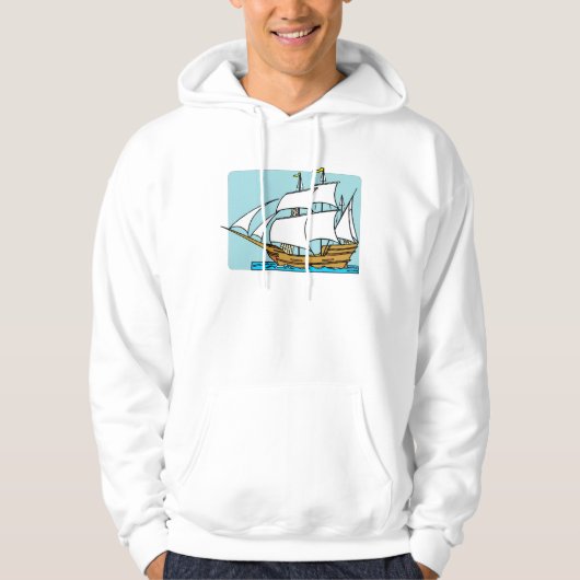 Mayflower brengt de mond in hoodie (Voorkant)