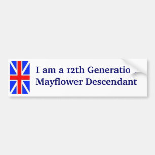 Mayflower Descendant - 12th Bumpersticker