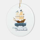 Mayflower Descendant Keramisch Ornament (Links)