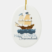 Mayflower Descendant Keramisch Ornament (Voorkant)