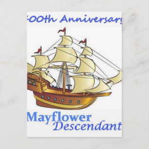 Mayflower Descendant Sailing Ship Jubileum Briefkaart