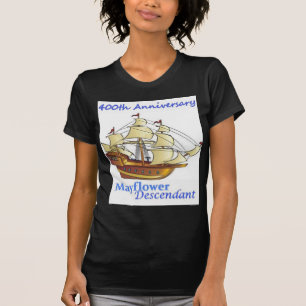 Mayflower Descendant Sailing Ship Jubileum T-shirt
